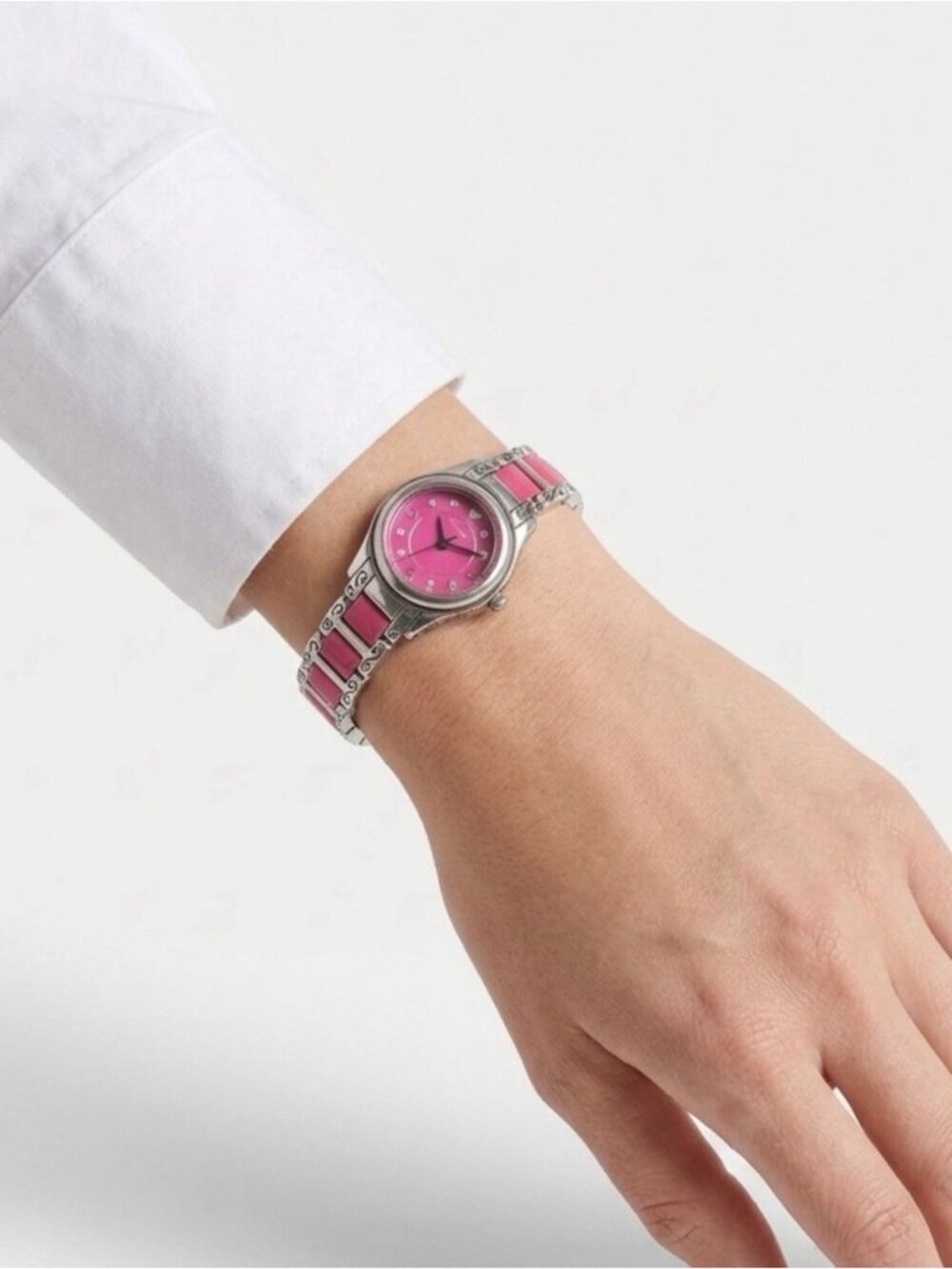 Classic Ladies Brighton Baby Brooklyn Silver Plate Watch - Pink New Battery